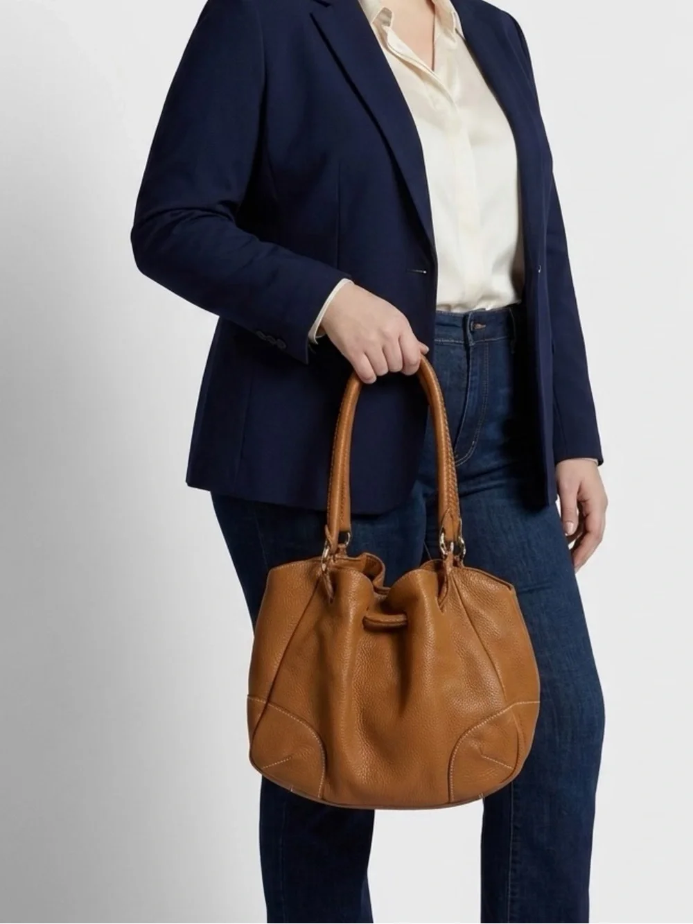 Talbots Leather Camel Hobo Bag